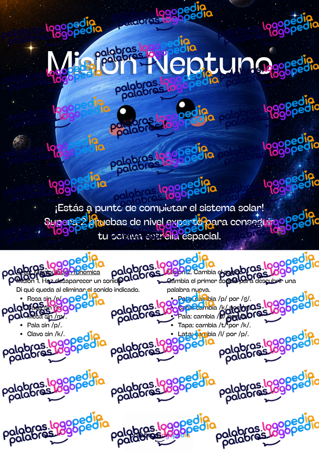 Conciencia Fonológica | Viaje Espacial – 18 misiones