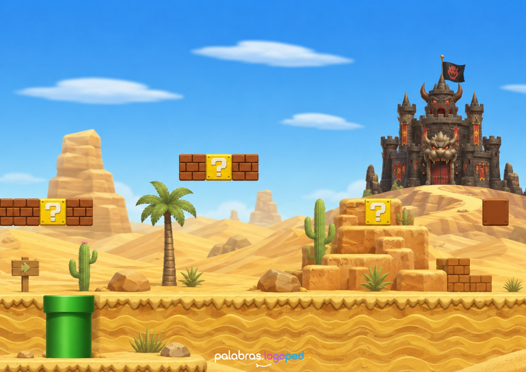 Super Mario Logopédico | Juego para trabajar lenguaje y sonidos del habla