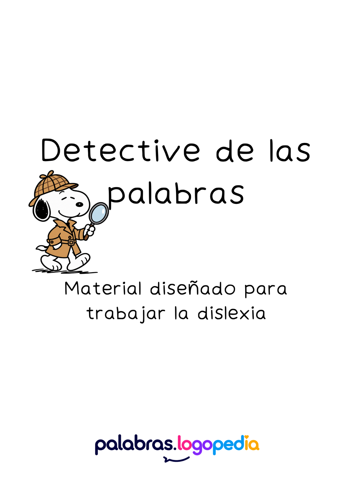 Detective de palabras | Material de logopedia para trabajar la dislexia