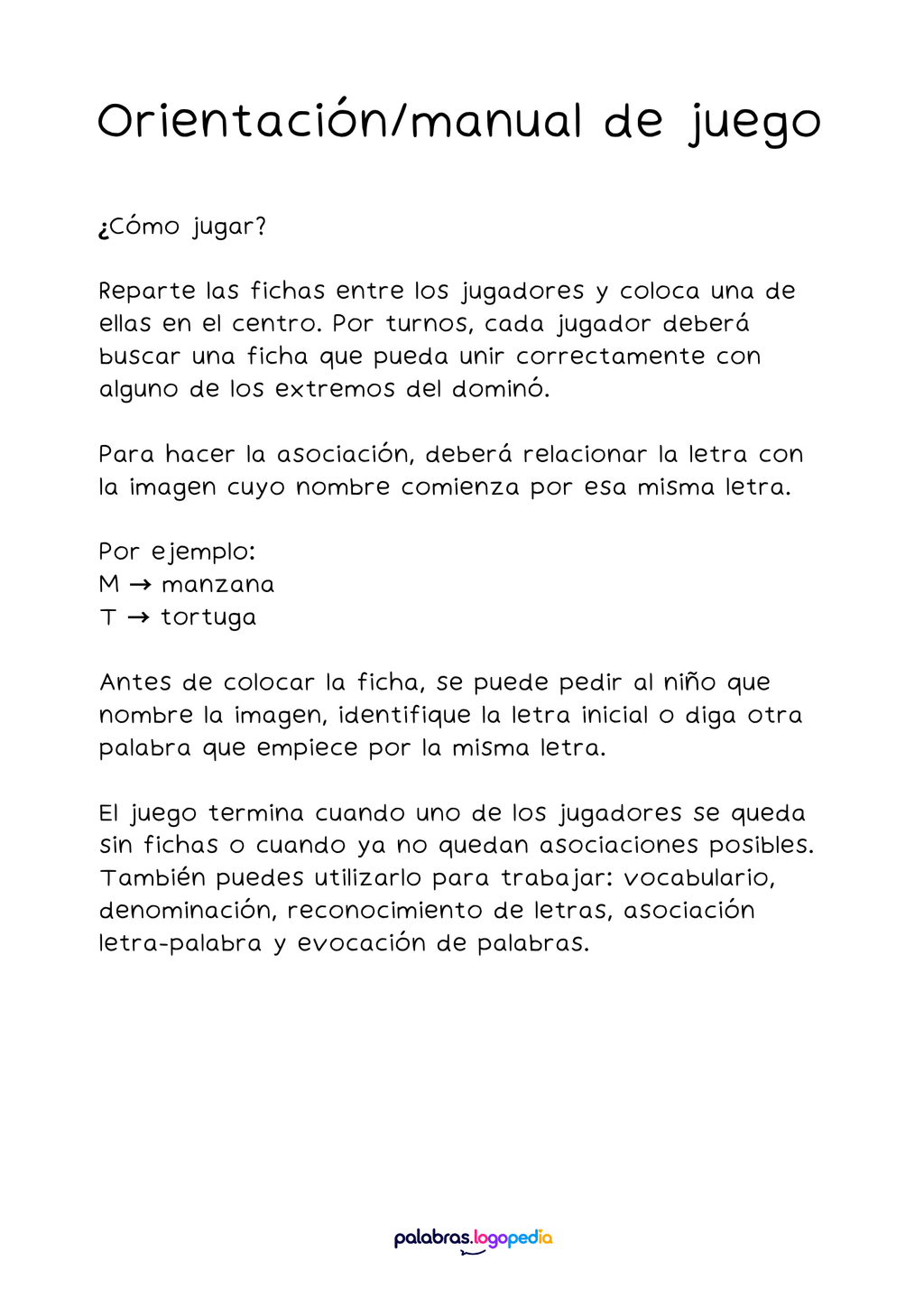 Dominó Logopédico | Juego educativo para trabajar el lenguaje