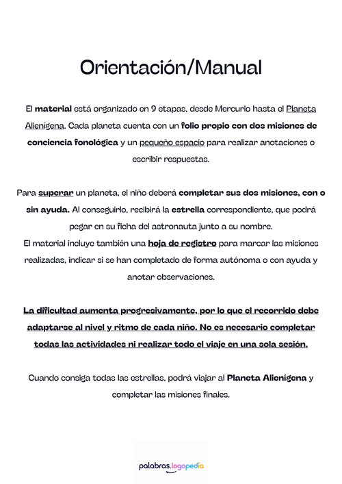 Conciencia Fonológica | Viaje Espacial – 18 misiones