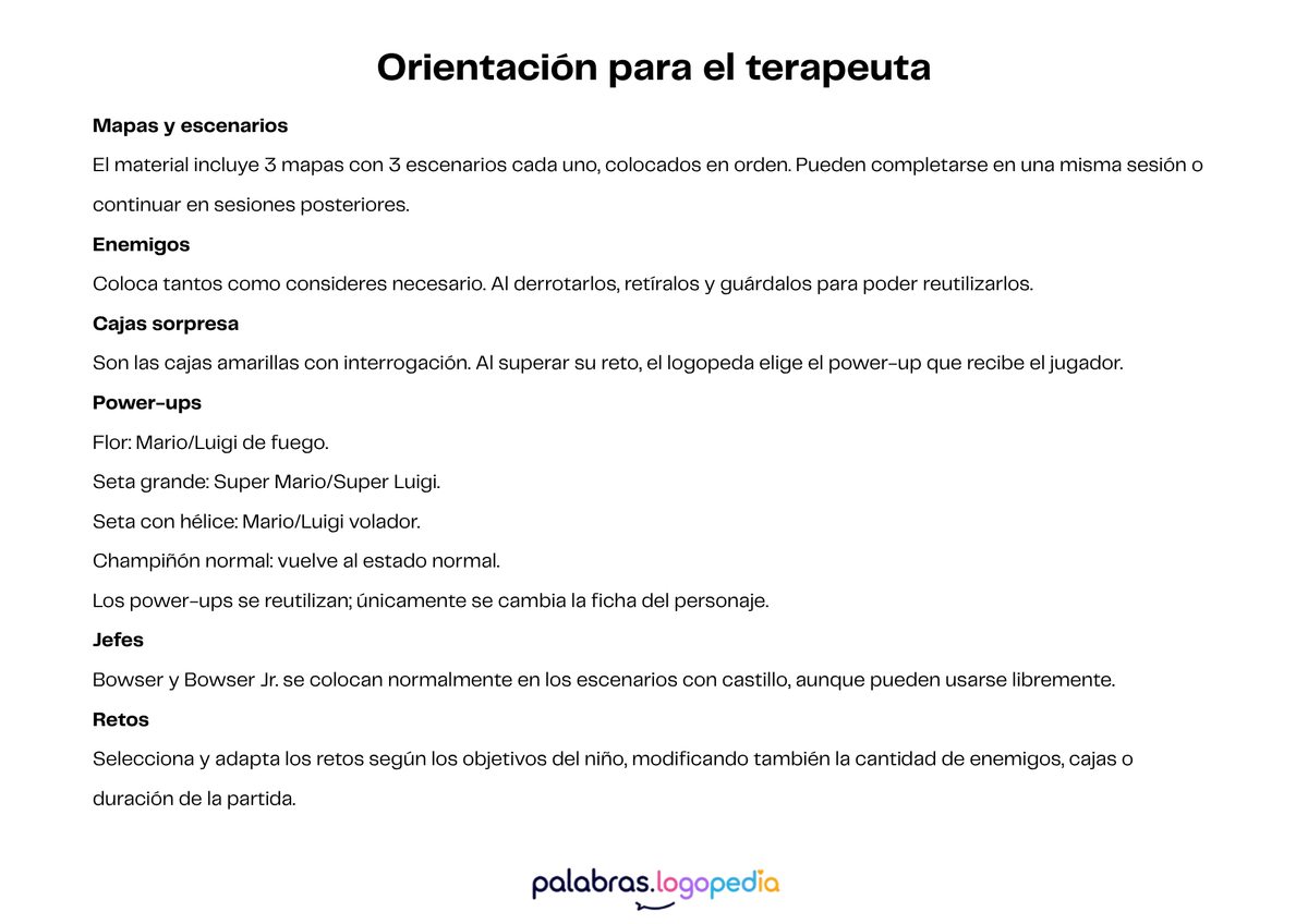 Super Mario Logopédico | Juego para trabajar lenguaje y sonidos del habla